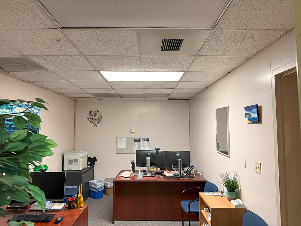 After: optimized lighting and framing for a confident presence.